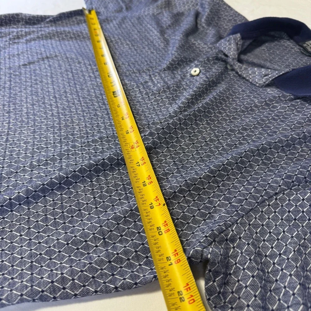 Vintage Polo Ralph Lauren Shirt Geometric All Over Print Men's Large Hong‎ Kong
